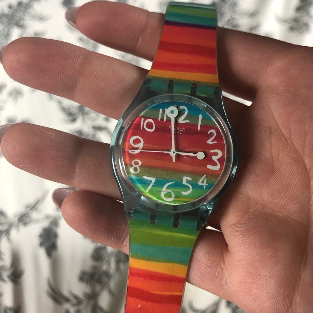 rainbow swatch watch